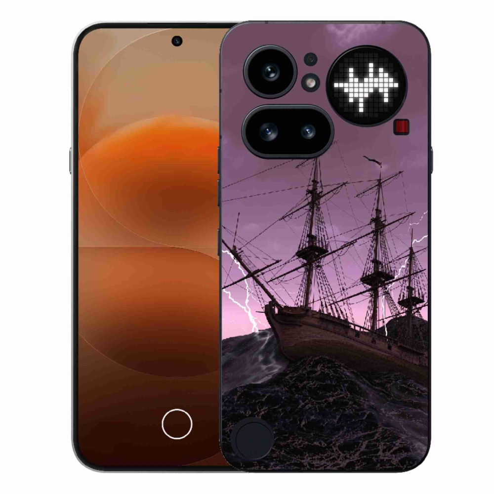 Gelový kryt mmCase na Nothing Phone (4a) - loď v bouři