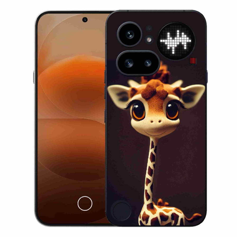 Gelový kryt mmCase na Nothing Phone (4a) - malá žirafa