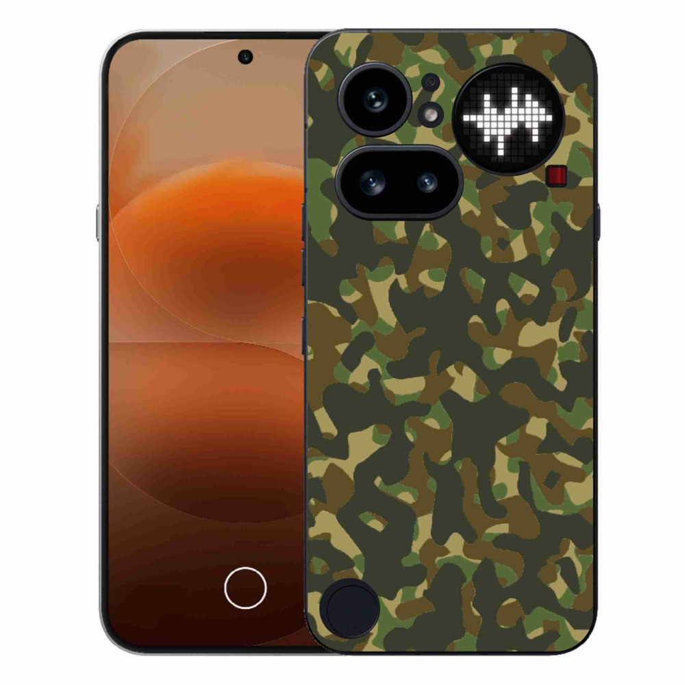 Gelový kryt mmCase na Nothing Phone (4a) - maskáčový vzor 1
