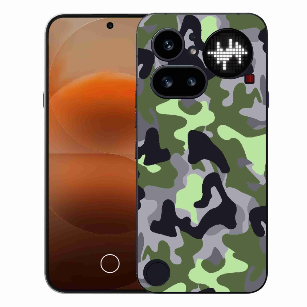 Gelový kryt mmCase na Nothing Phone (4a) - maskáčový vzor 7