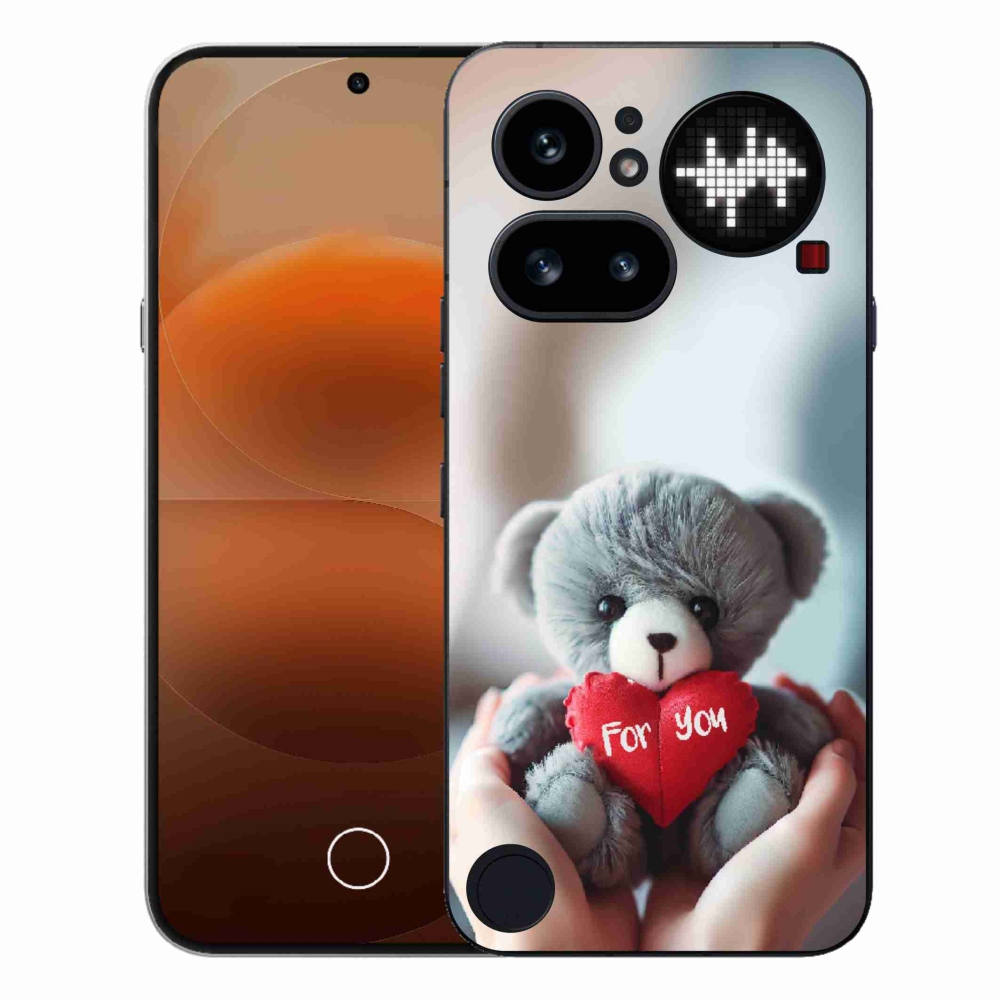 Gelový kryt mmCase na Nothing Phone (4a) - medvídek pro zamilované