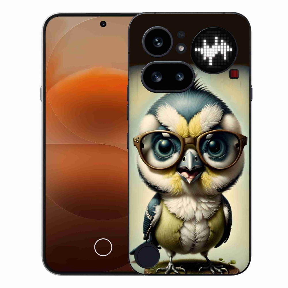 Gelový kryt mmCase na Nothing Phone (4a) - mládě s brýlemi