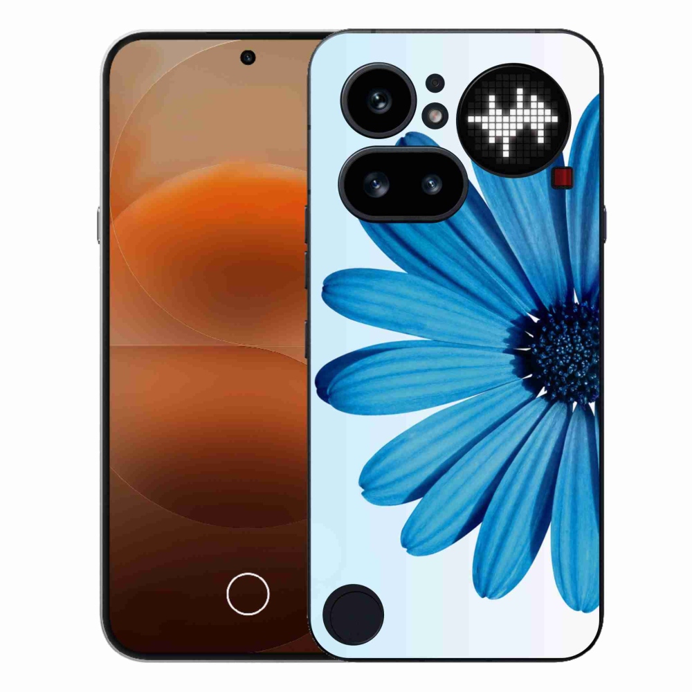 Gelový kryt mmCase na Nothing Phone (4a) - modrá kopretina
