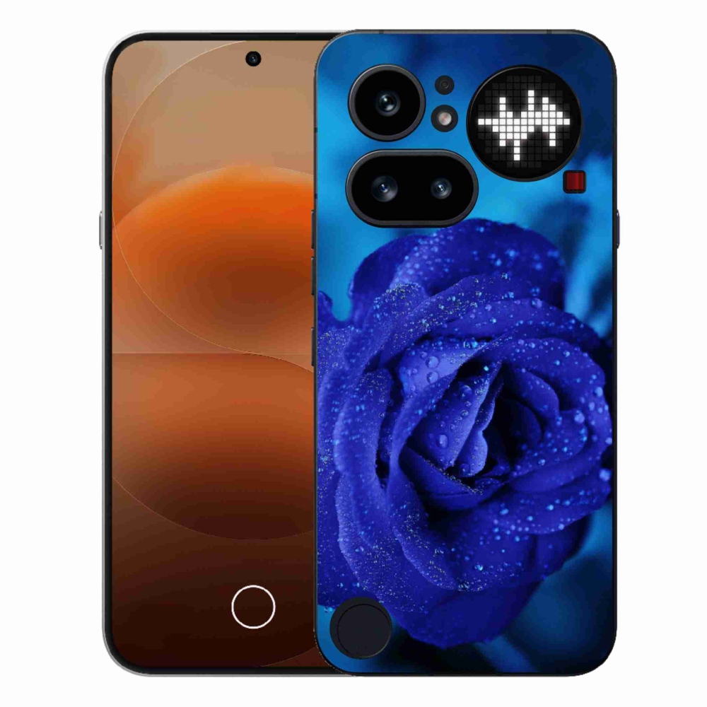 Gelový kryt mmCase na Nothing Phone (4a) - modrá růže