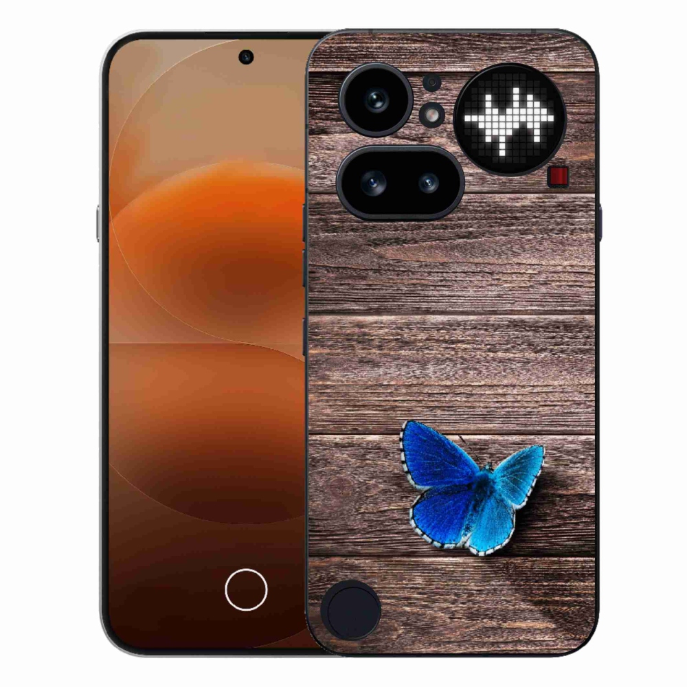 Gelový kryt mmCase na Nothing Phone (4a) - modrý motýl 1