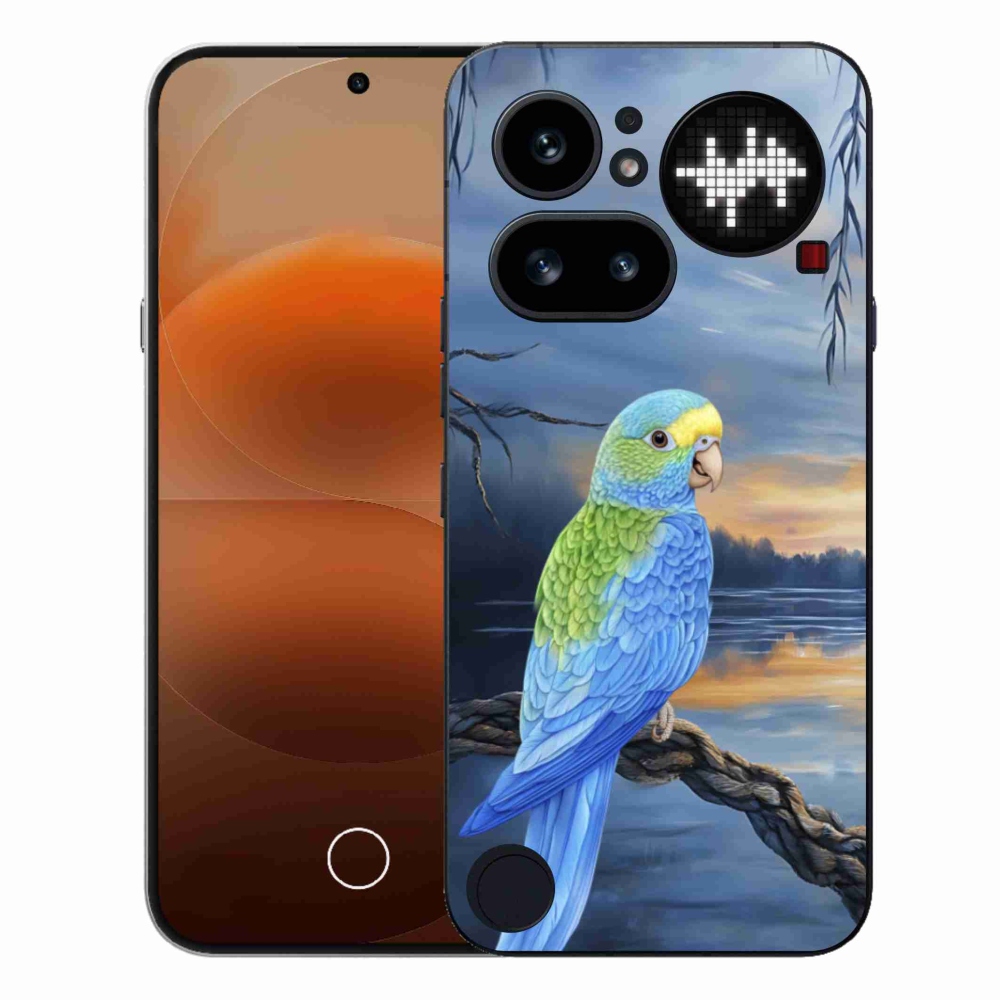 Gelový kryt mmCase na Nothing Phone (4a) - modrý papoušek