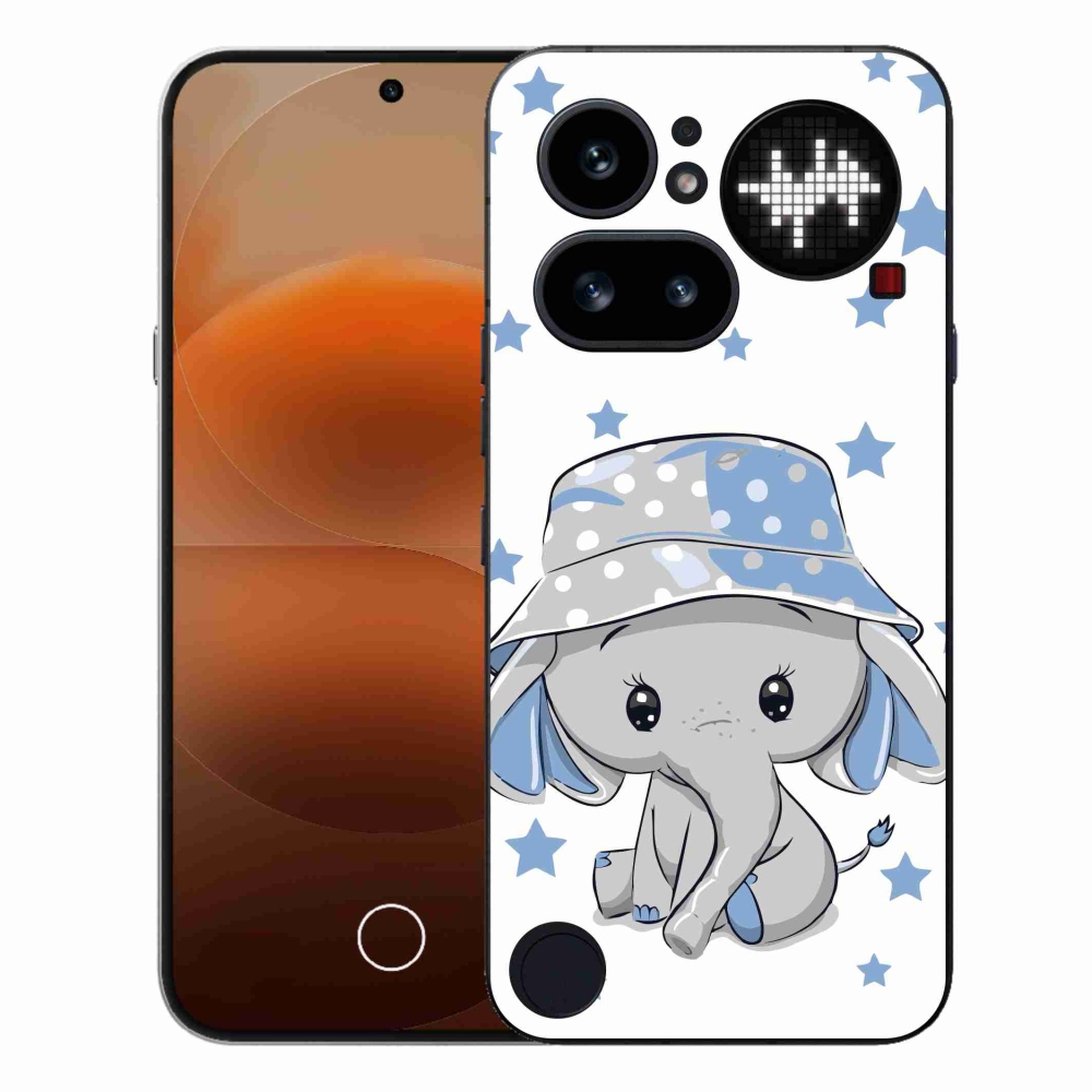 Gelový kryt mmCase na Nothing Phone (4a) - modrý slon