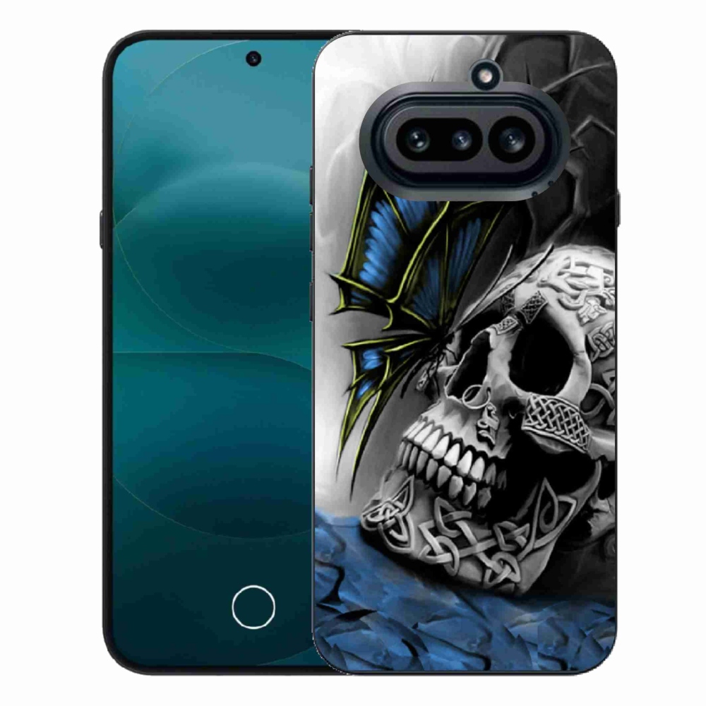 Gelový kryt mmCase na Nothing Phone (4a) - motýl a lebka