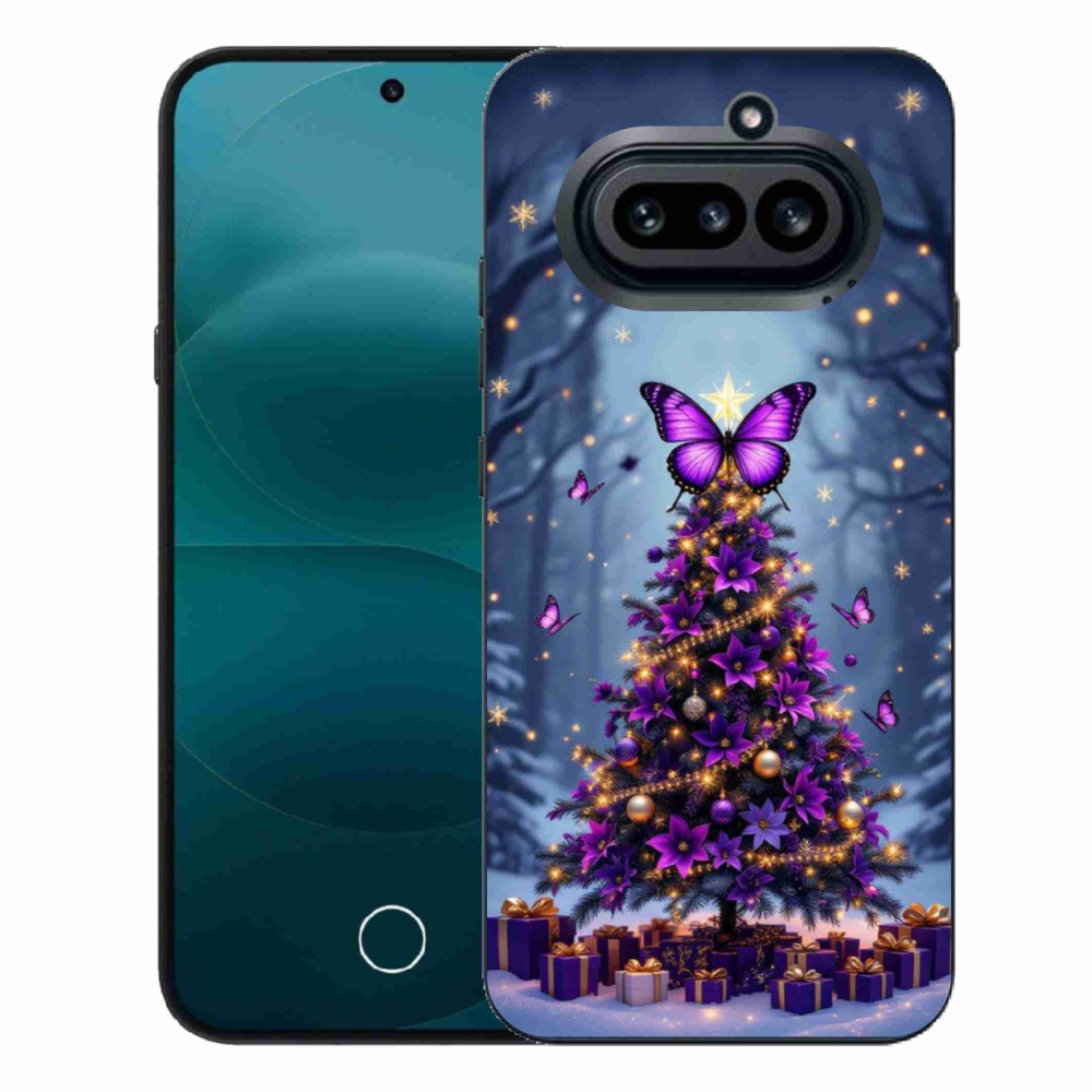Gelový kryt mmCase na Nothing Phone (4a) - motýlí vánoční stromek