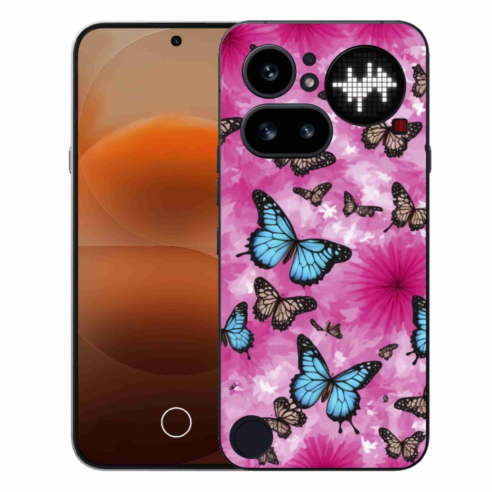 Gelový kryt mmCase na Nothing Phone (4a) - motýlí zahrada