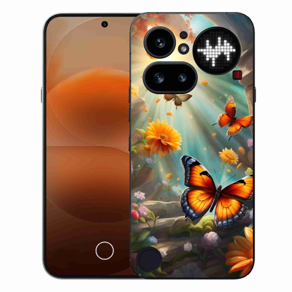 Gelový kryt mmCase na Nothing Phone (4a) - motýlí zahrada 2