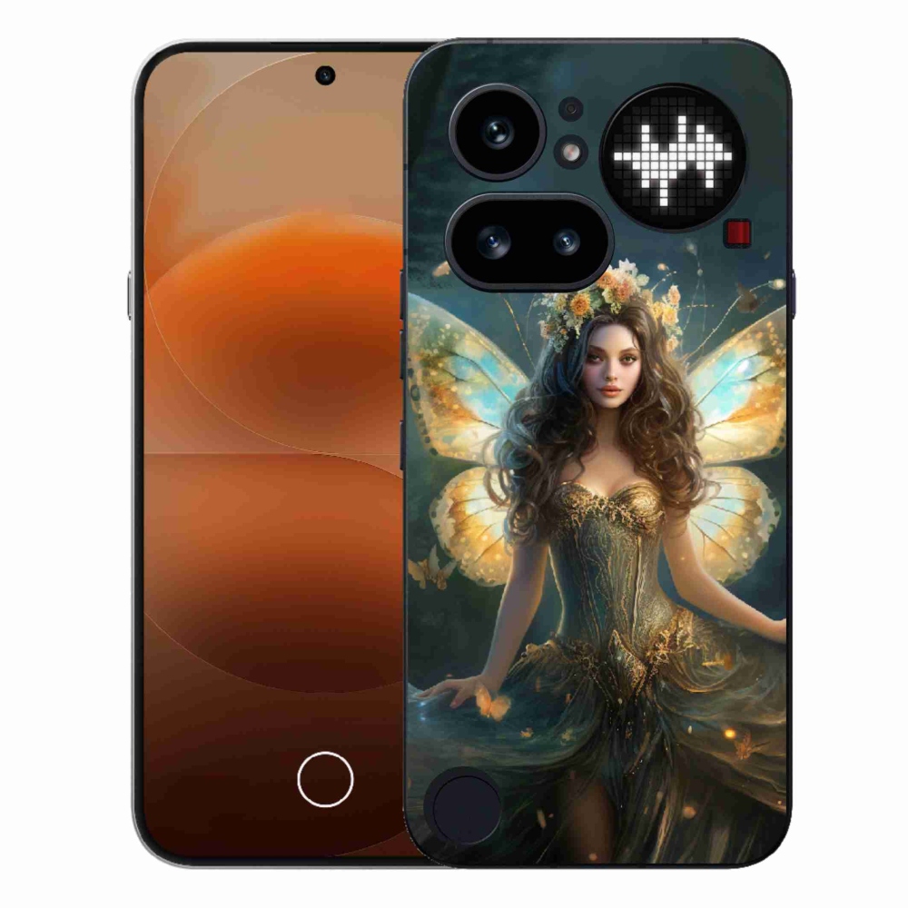 Gelový kryt mmCase na Nothing Phone (4a) - motýlí žena