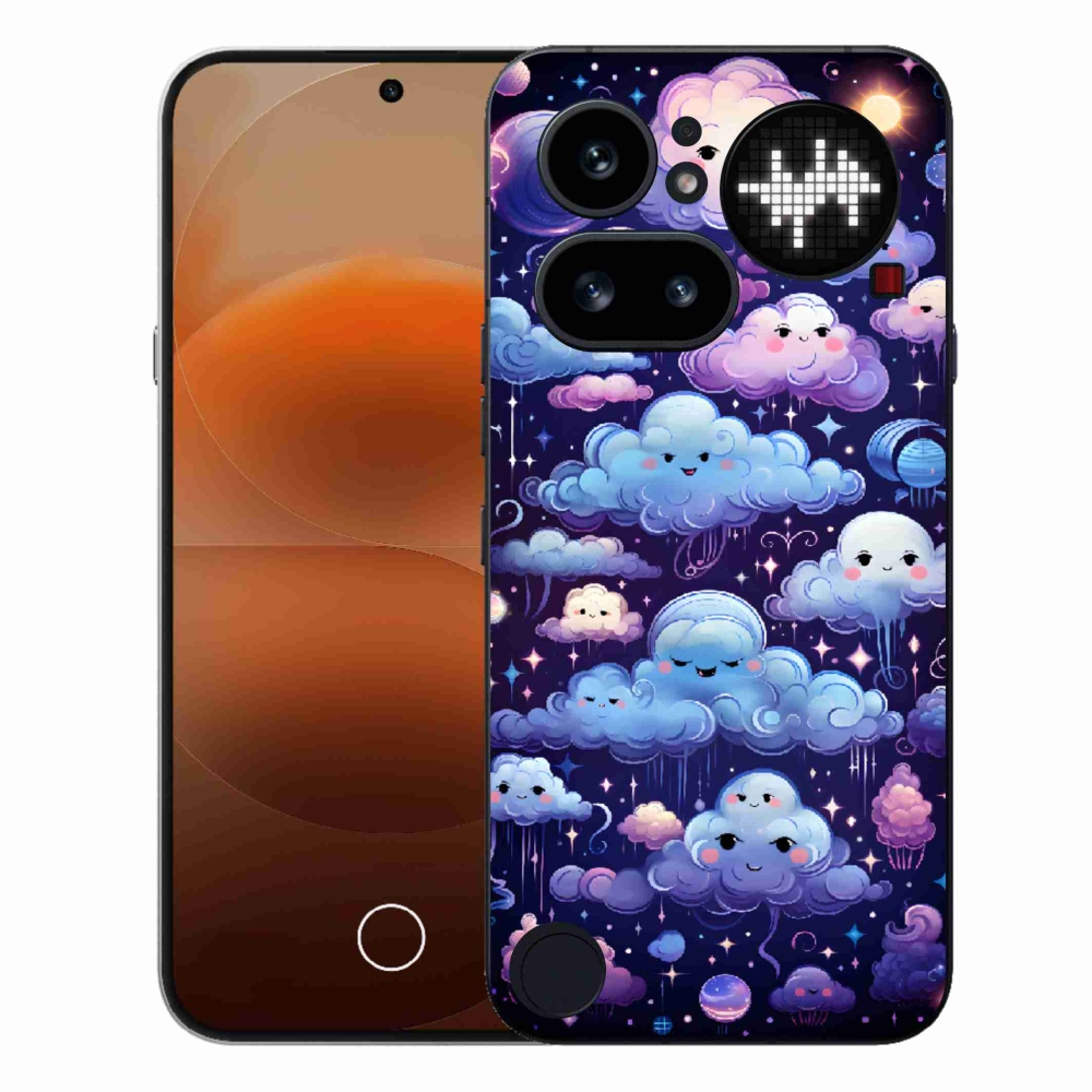 Gelový kryt mmCase na Nothing Phone (4a) - mráčky
