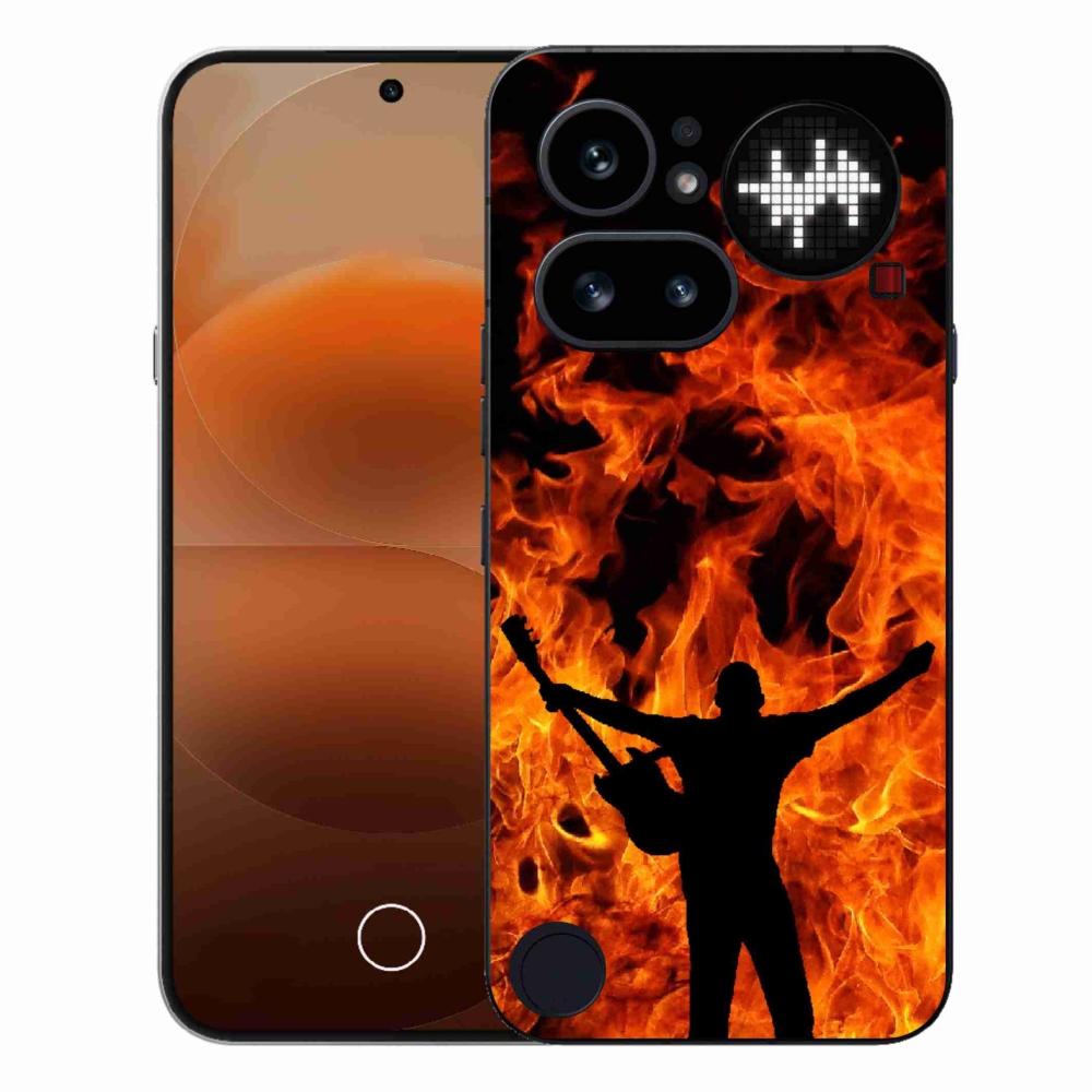 Gelový kryt mmCase na Nothing Phone (4a) - muzikant a oheň