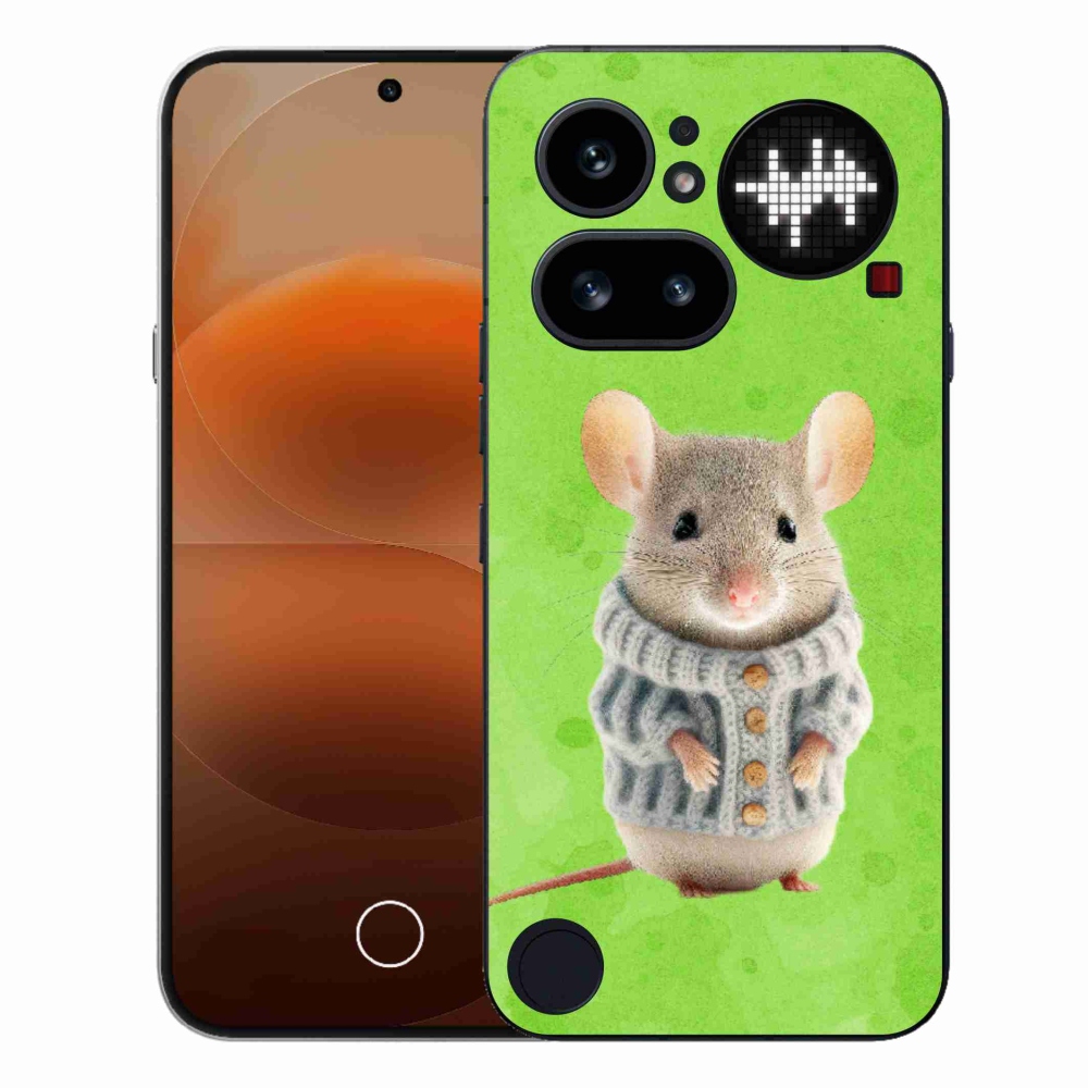 Gelový kryt mmCase na Nothing Phone (4a) - myška ve svetru