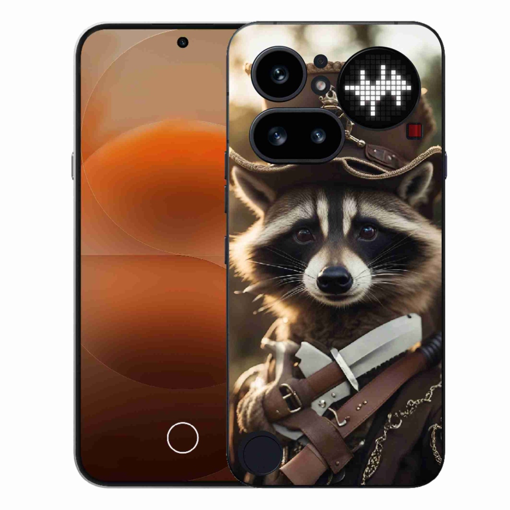 Gelový kryt mmCase na Nothing Phone (4a) - mýval v uniformě