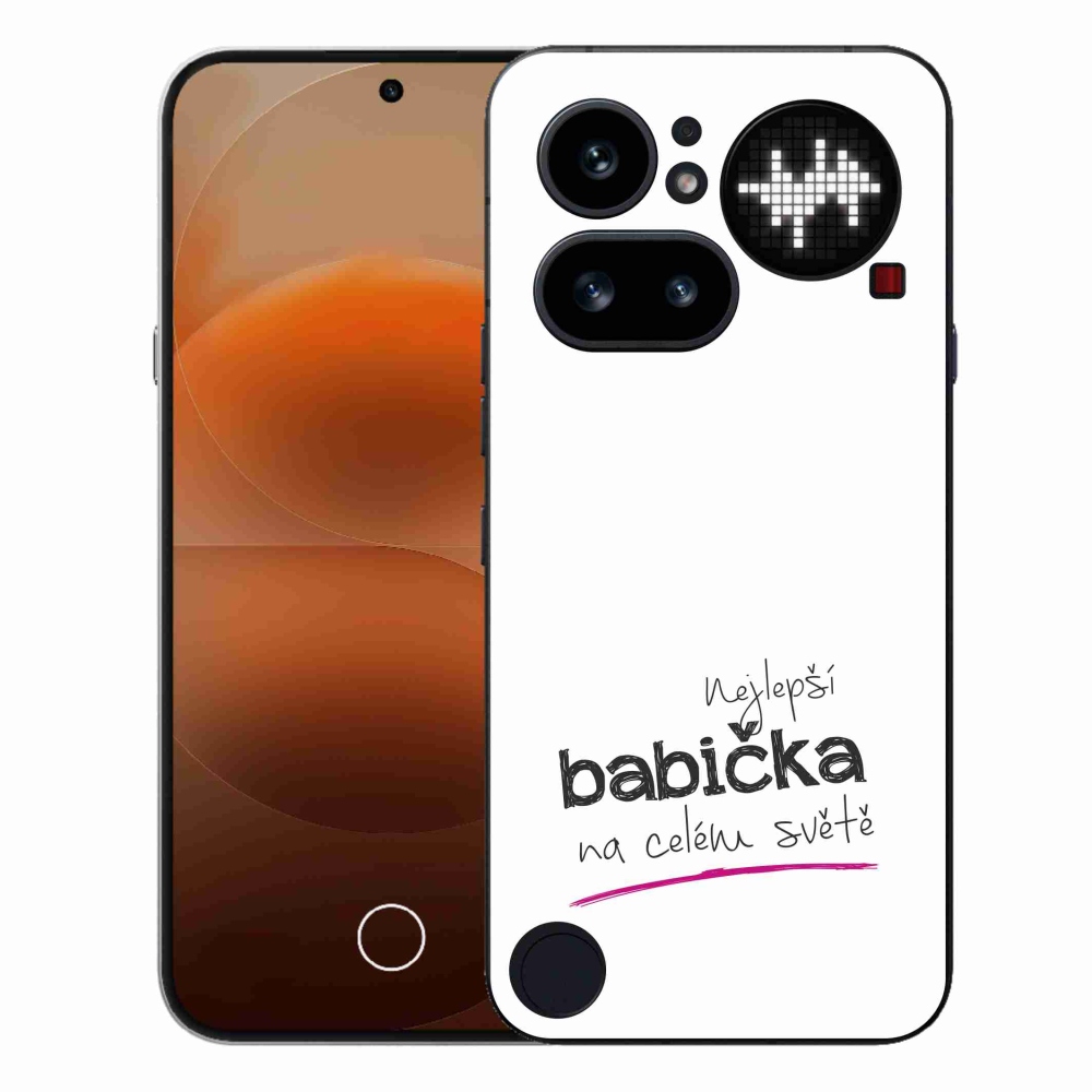 Gelový kryt mmCase na Nothing Phone (4a) - nejlepší babička 4 bílé pozadí