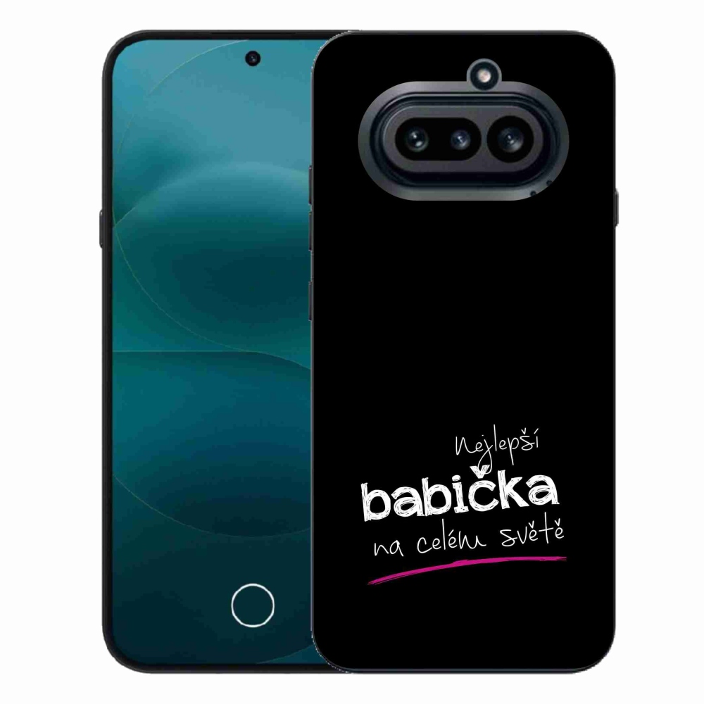 Gelový kryt mmCase na Nothing Phone (4a) - nejlepší babička 4 černé pozadí
