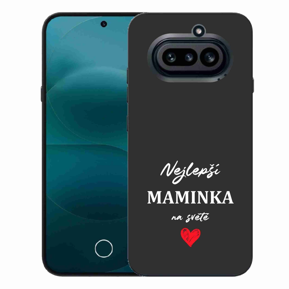 Gelový kryt mmCase na Nothing Phone (4a) - nejlepší maminka 1 černé pozadí