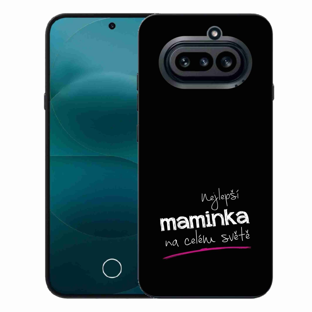 Gelový kryt mmCase na Nothing Phone (4a) - nejlepší maminka 4 černé pozadí