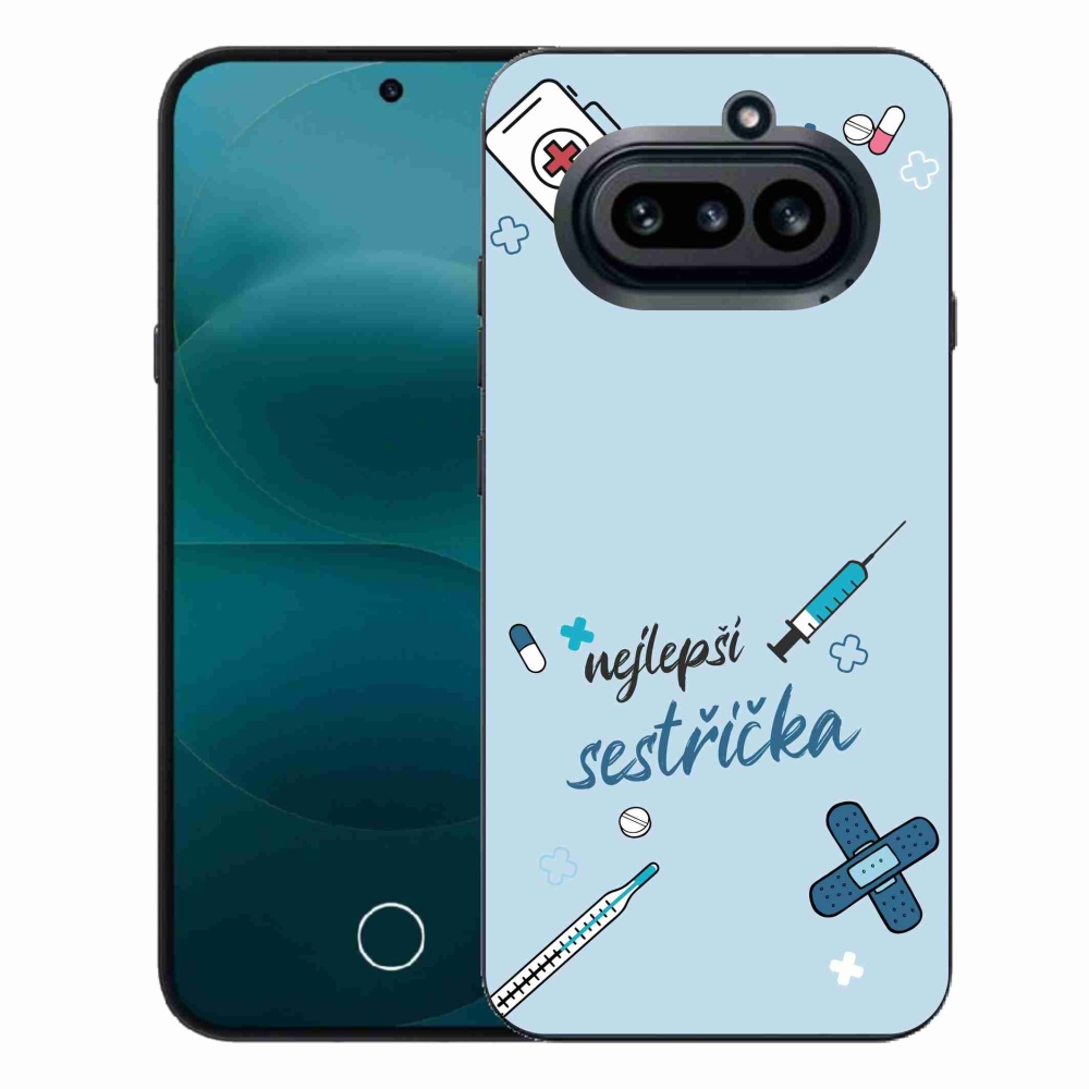 Gelový kryt mmCase na Nothing Phone (4a) - nejlepší sestřička modré pozadí
