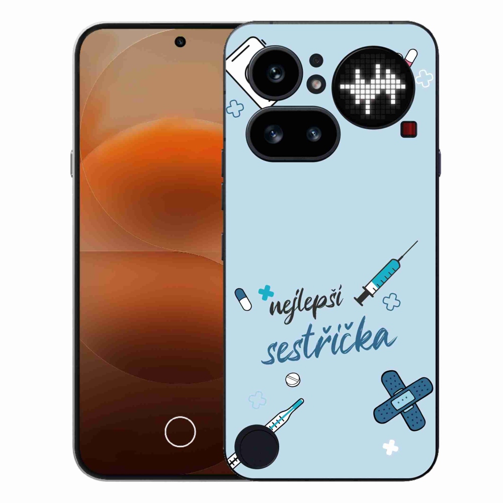 Gelový kryt mmCase na Nothing Phone (4a) - nejlepší sestřička modré pozadí