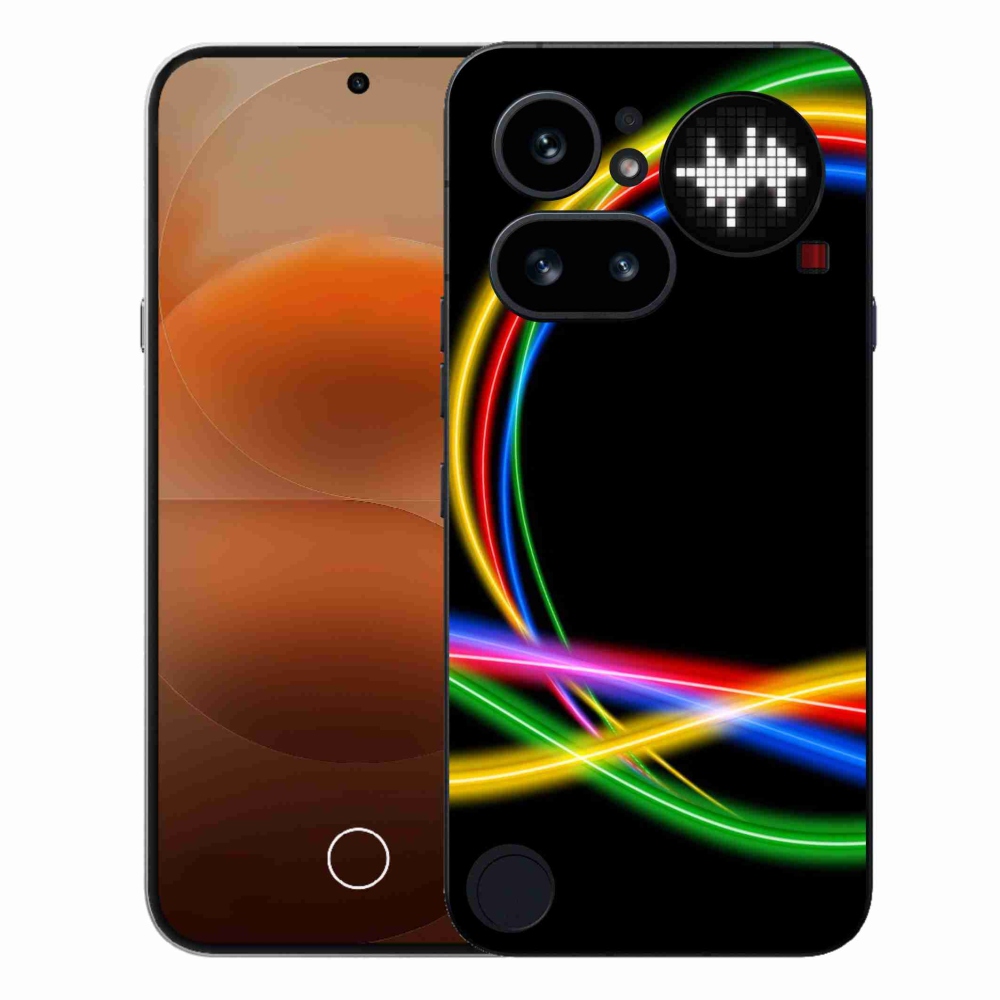 Gelový kryt mmCase na Nothing Phone (4a) - neonové kruhy