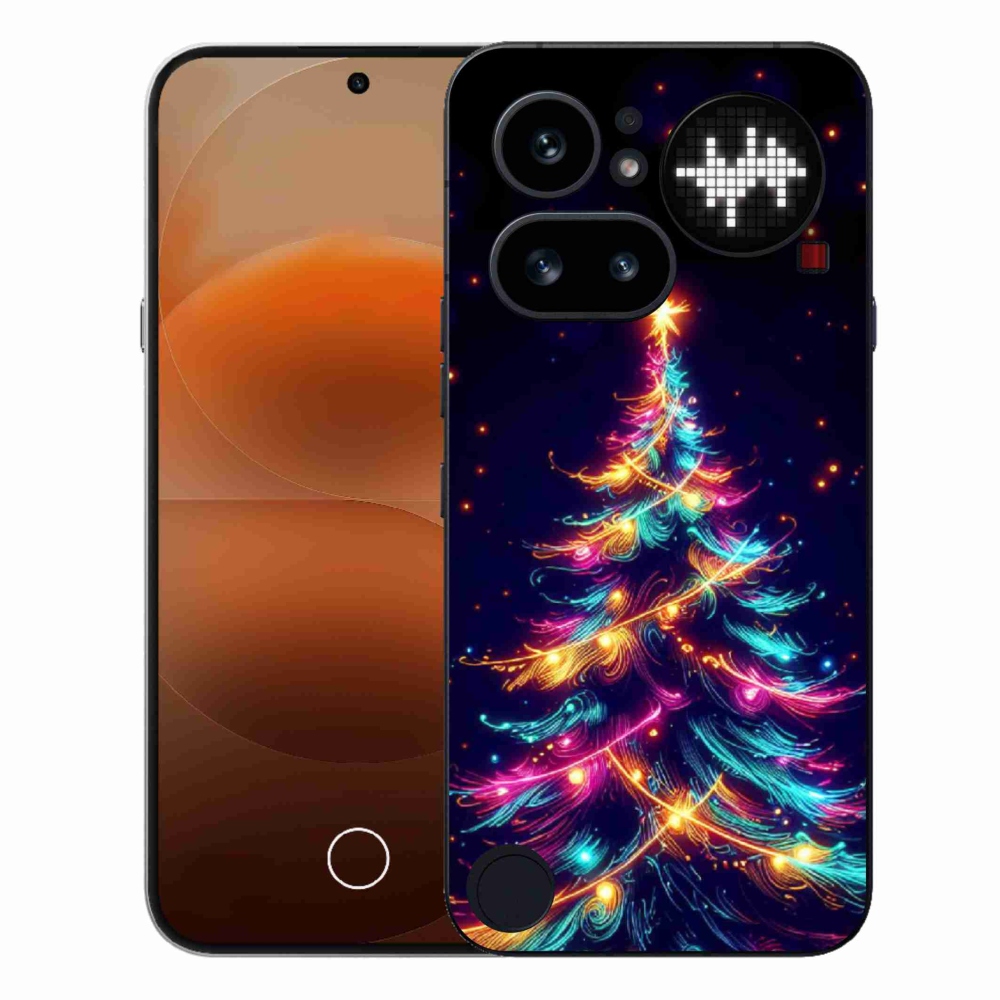 Gelový kryt mmCase na Nothing Phone (4a) - neonový vánoční stromek