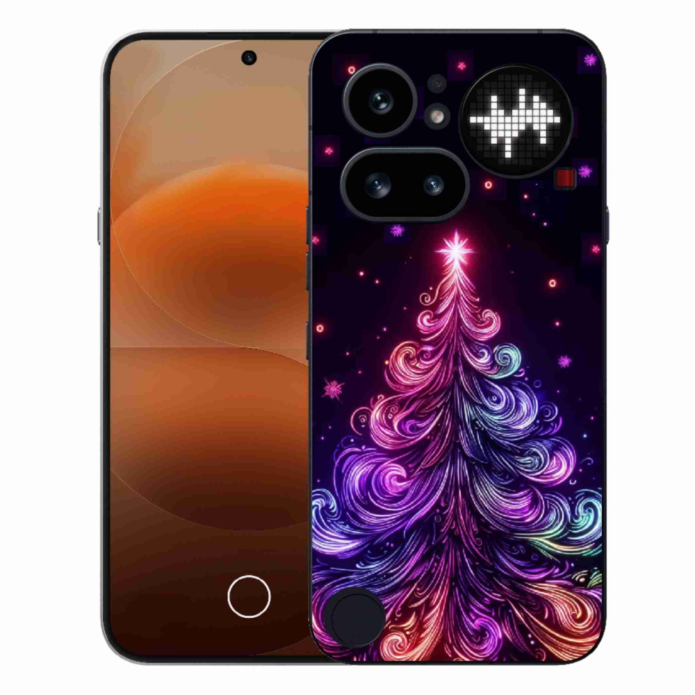 Gelový kryt mmCase na Nothing Phone (4a) - neonový vánoční stromek 1