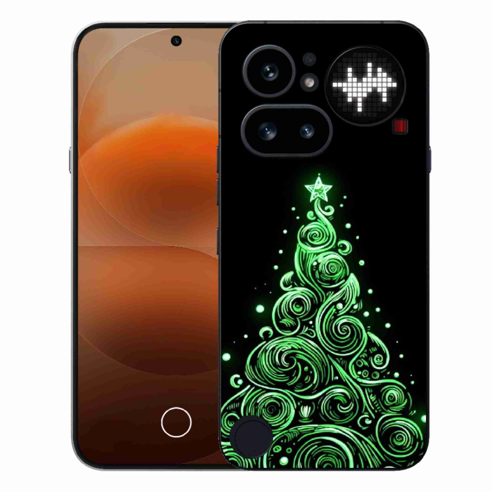 Gelový kryt mmCase na Nothing Phone (4a) - neonový vánoční stromek 3