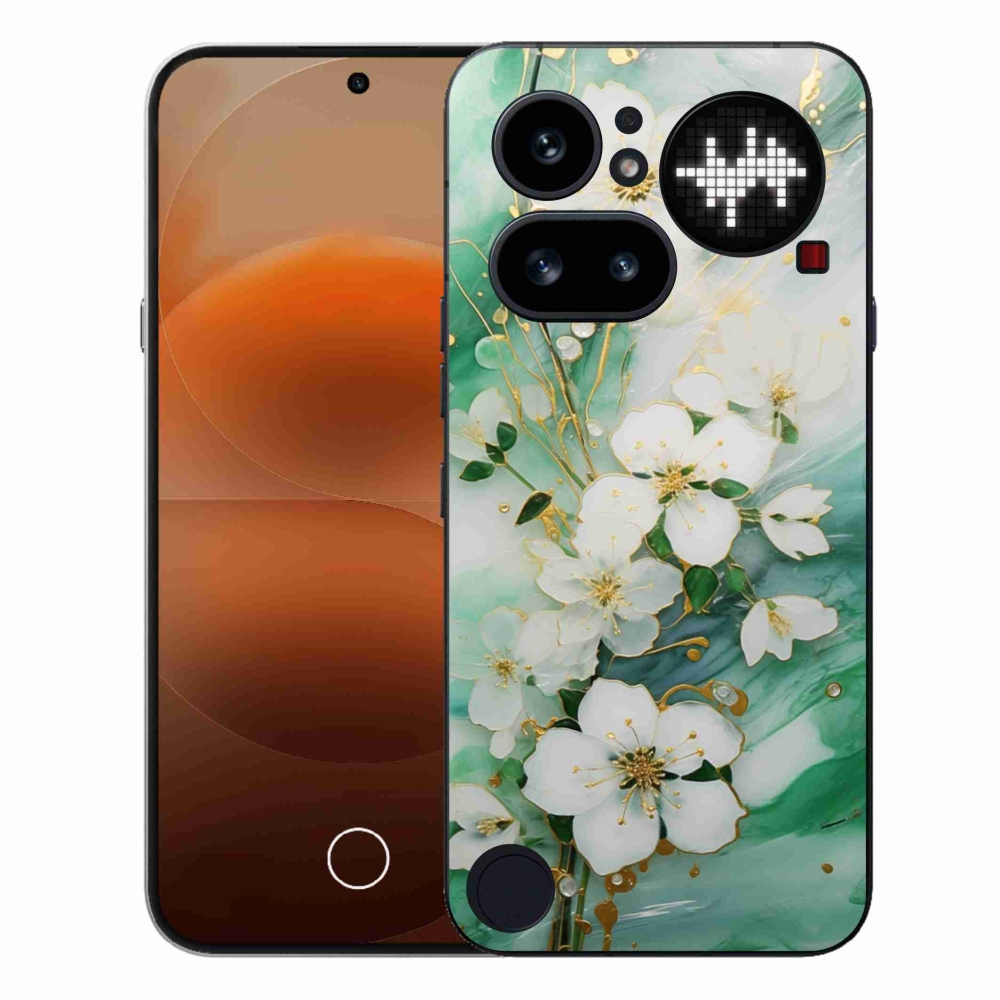 Gelový kryt mmCase na Nothing Phone (4a) - něžné květy