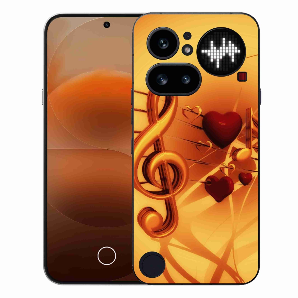 Gelový kryt mmCase na Nothing Phone (4a) - noty