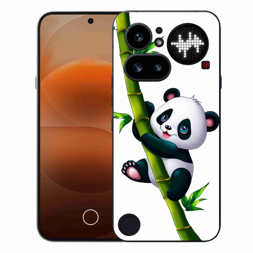 Gelový kryt mmCase na Nothing Phone (4a) - panda na bambusu