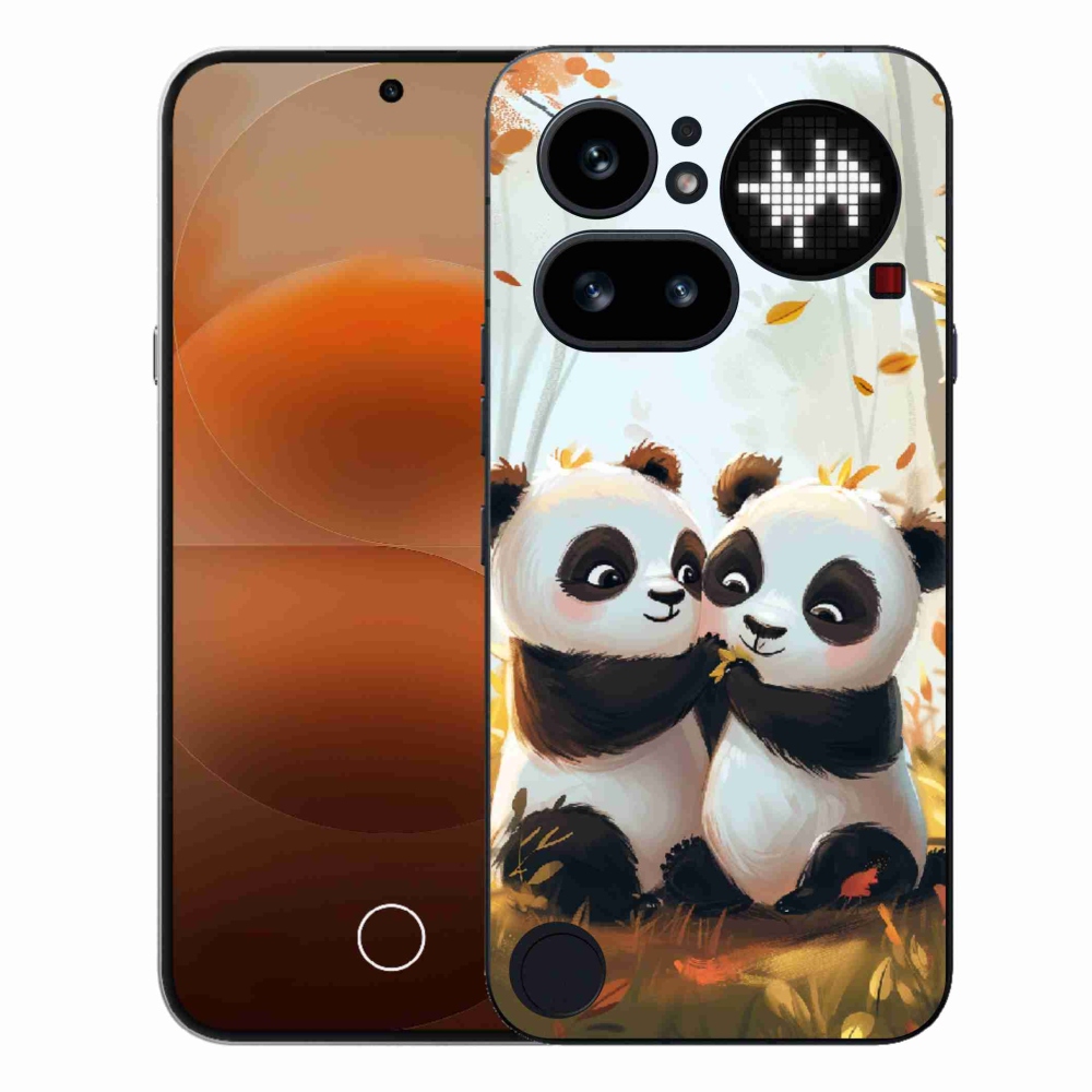 Gelový kryt mmCase na Nothing Phone (4a) - pandy