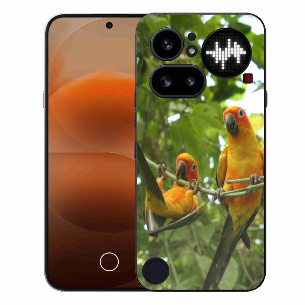 Gelový kryt mmCase na Nothing Phone (4a) - papoušci aratingy