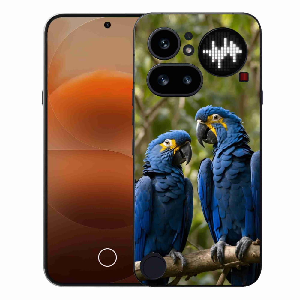 Gelový kryt mmCase na Nothing Phone (4a) - papouščí duo