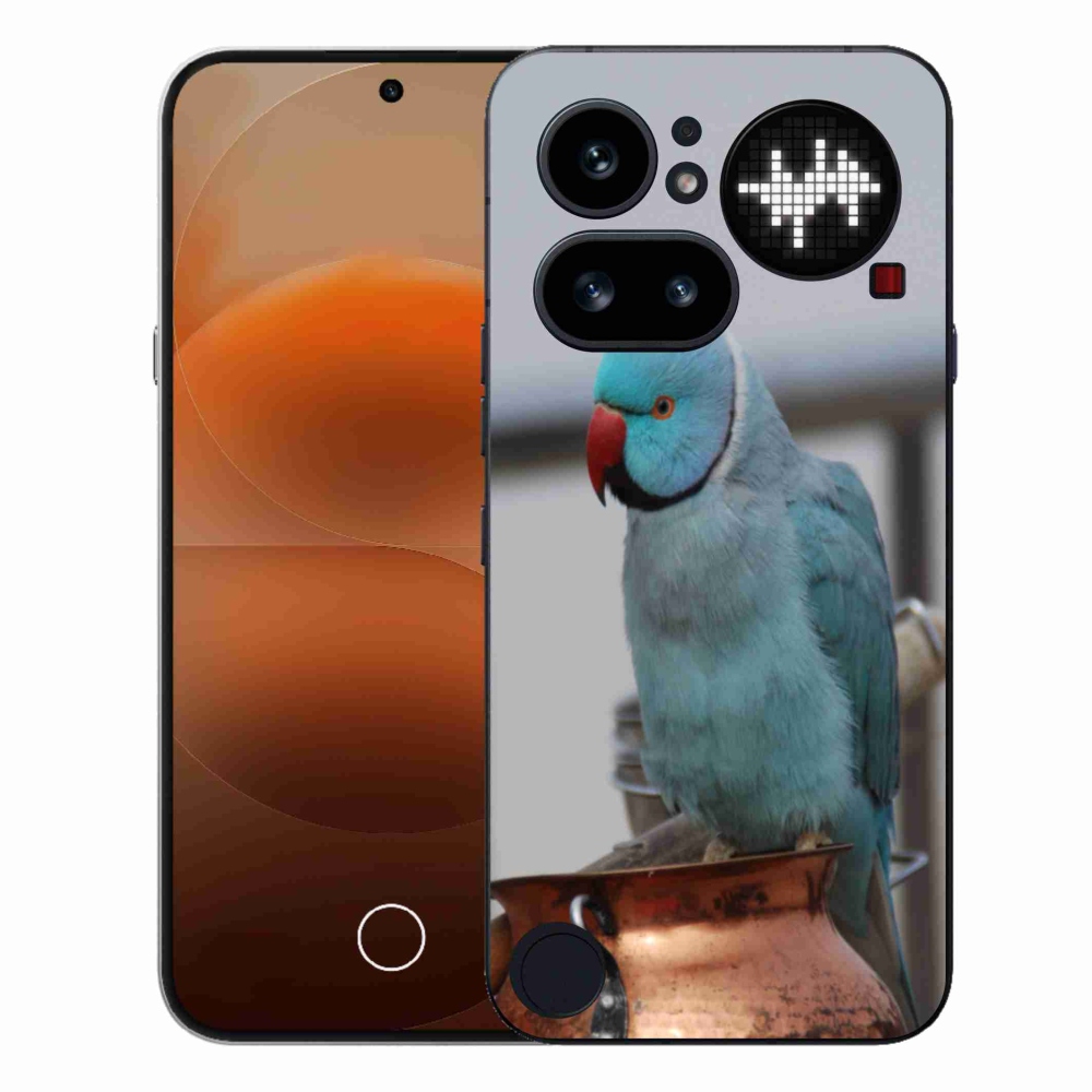Gelový kryt mmCase na Nothing Phone (4a) - papoušek alexandr modrý