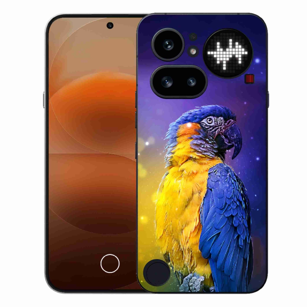 Gelový kryt mmCase na Nothing Phone (4a) - papoušek ara 1