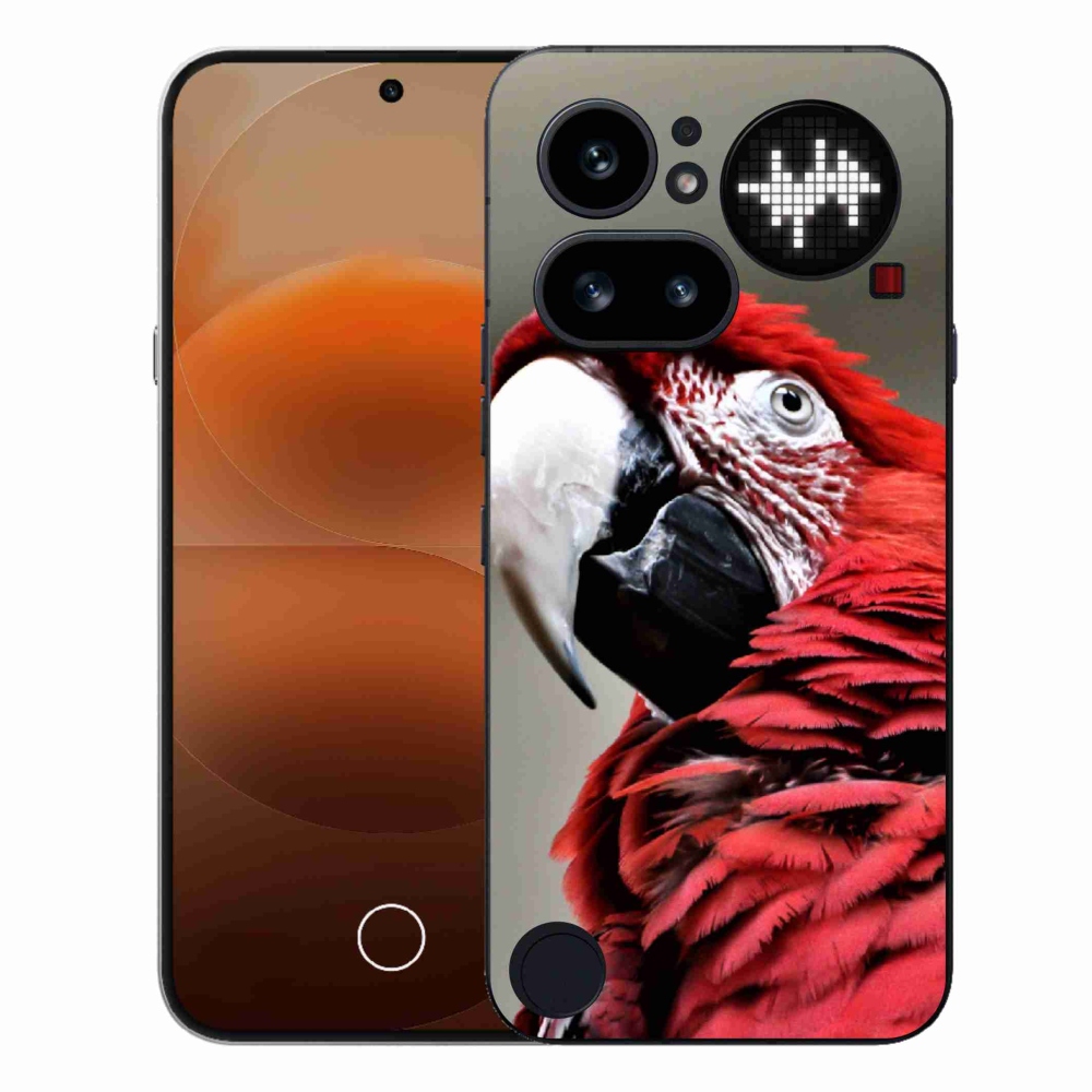 Gelový kryt mmCase na Nothing Phone (4a) - papoušek ara červený
