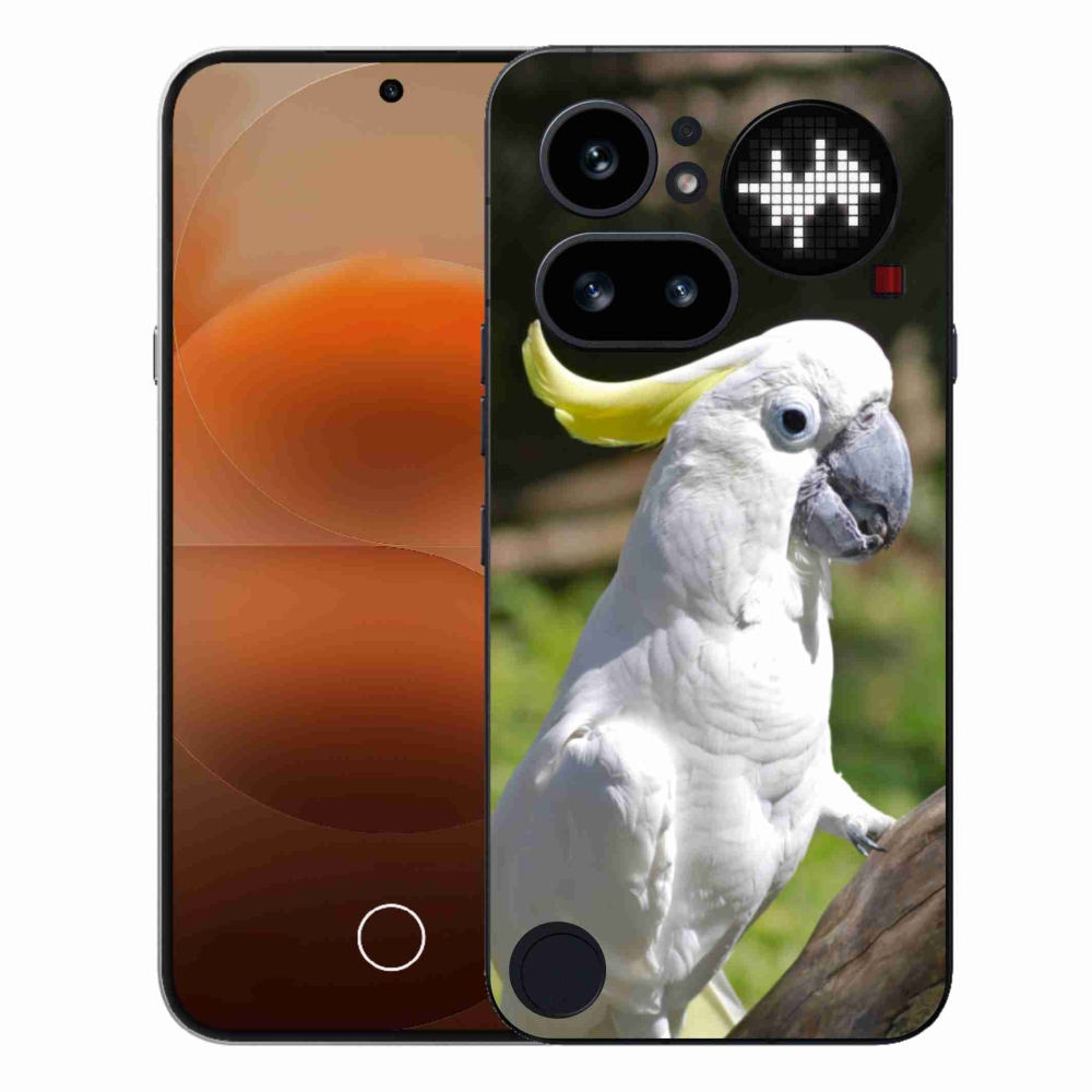 Gelový kryt mmCase na Nothing Phone (4a) - papoušek kakadu 2