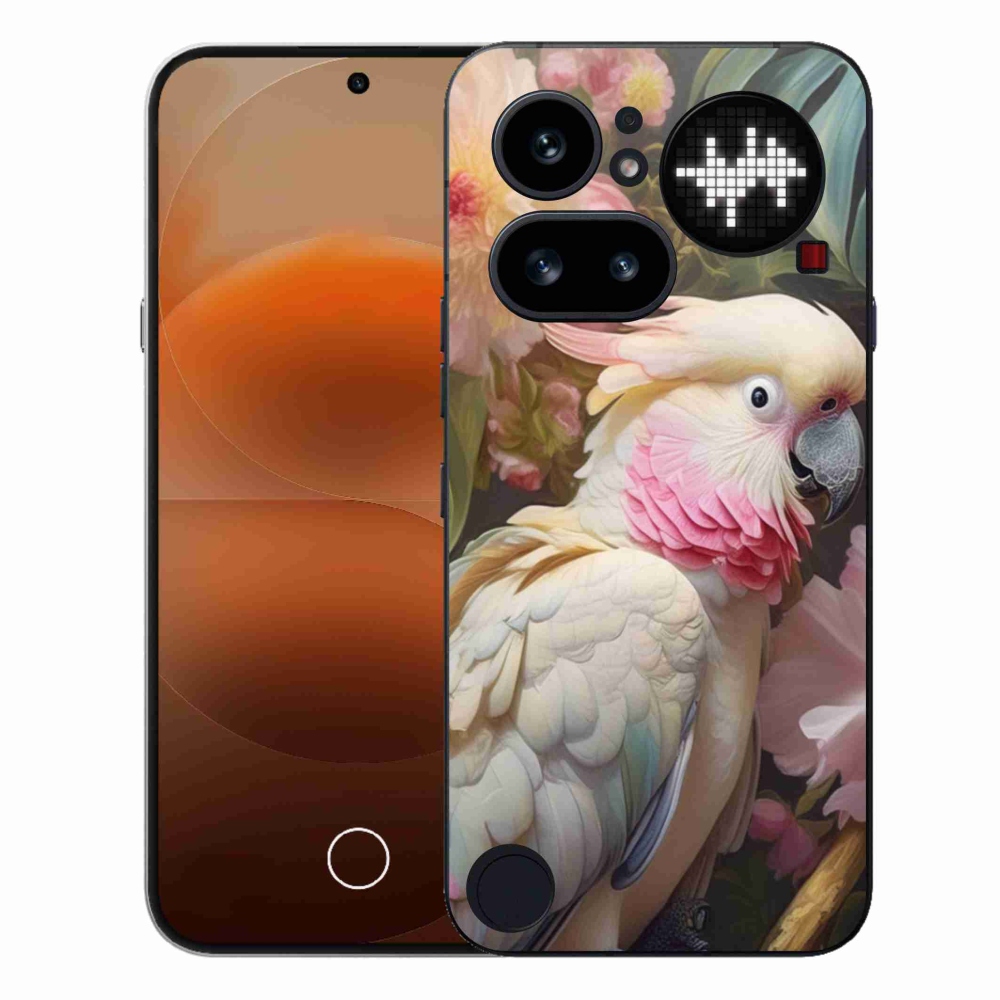 Gelový kryt mmCase na Nothing Phone (4a) - papoušek kakadu růžový 2