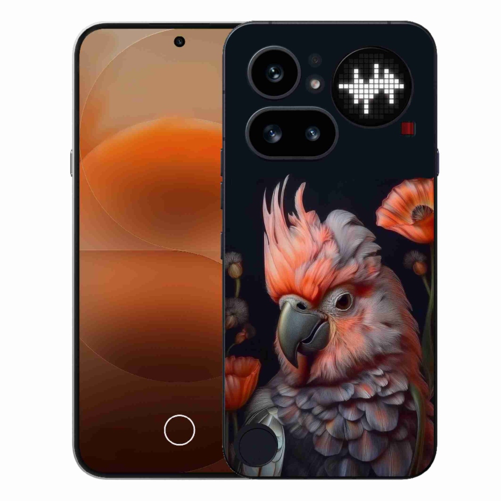 Gelový kryt mmCase na Nothing Phone (4a) - papoušek kakadu v barvách