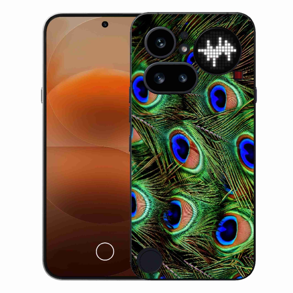 Gelový kryt mmCase na Nothing Phone (4a) - paví peří