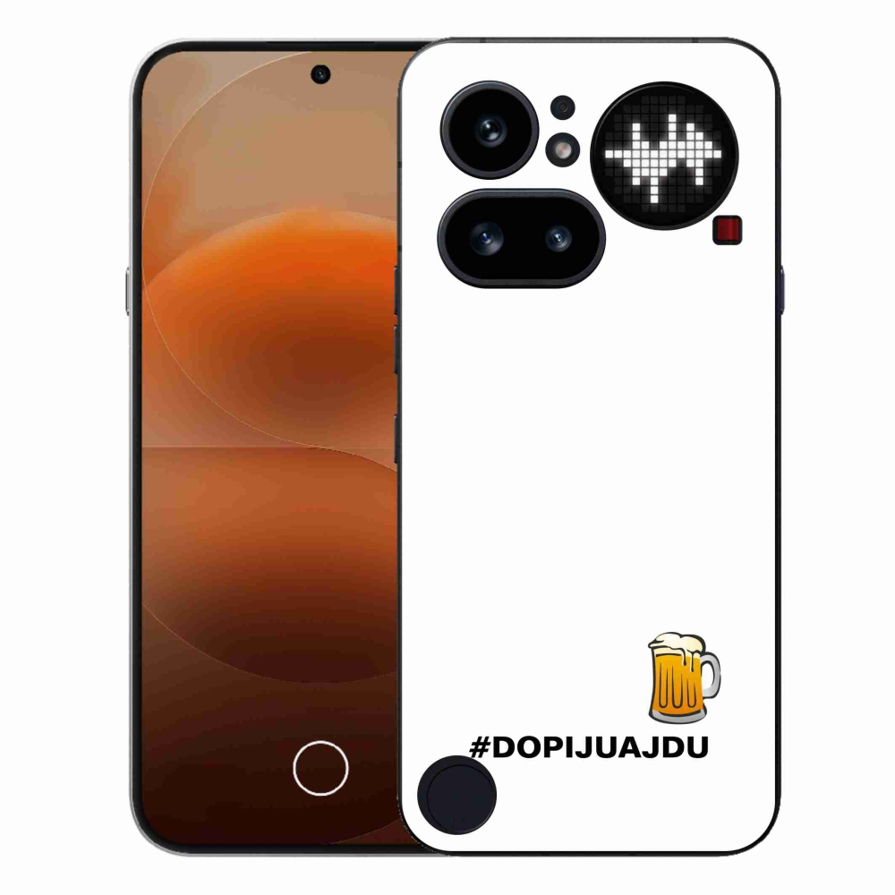 Gelový kryt mmCase na Nothing Phone (4a) - pivní motiv 1 bílé pozadí