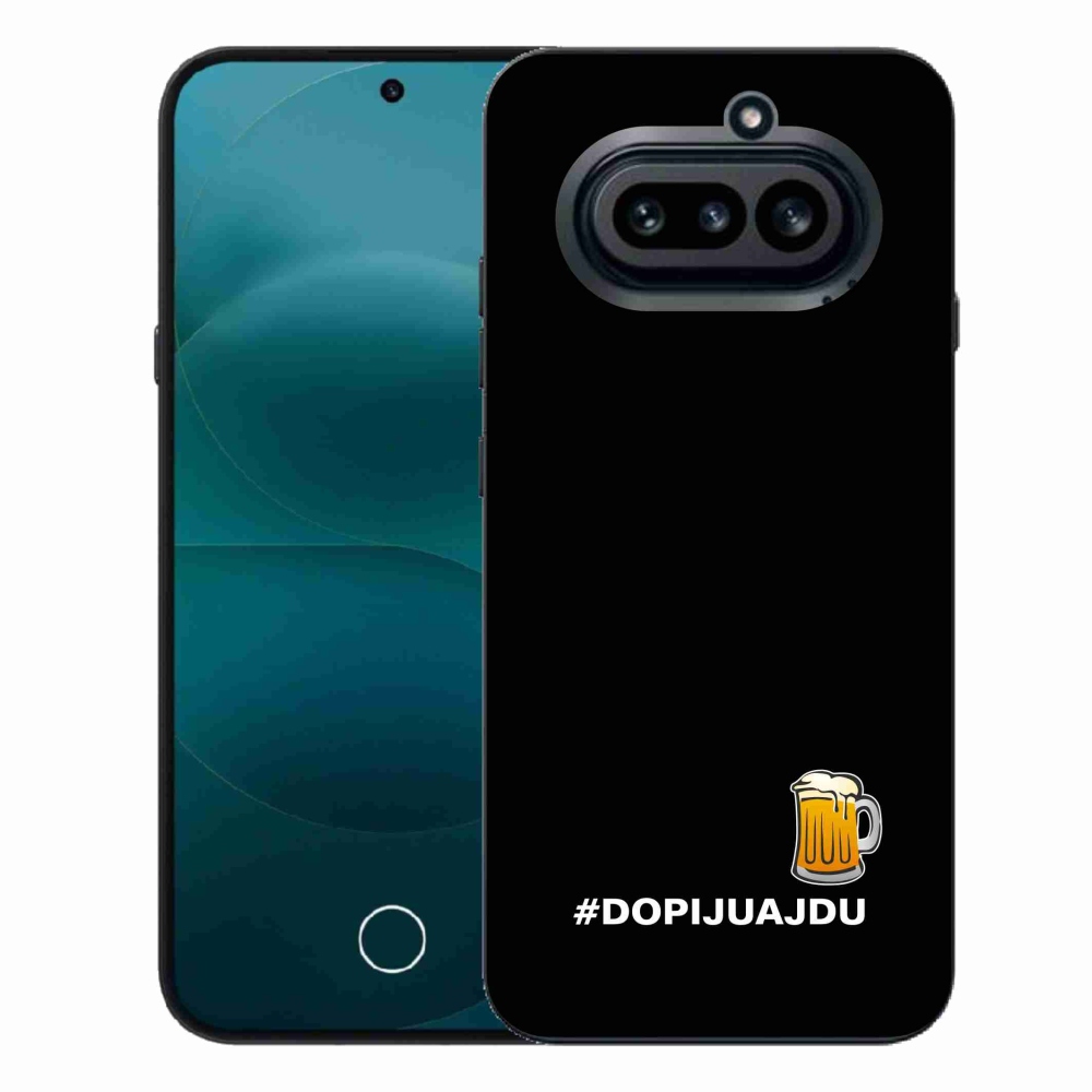 Gelový kryt mmCase na Nothing Phone (4a) - pivní motiv 1 černé pozadí