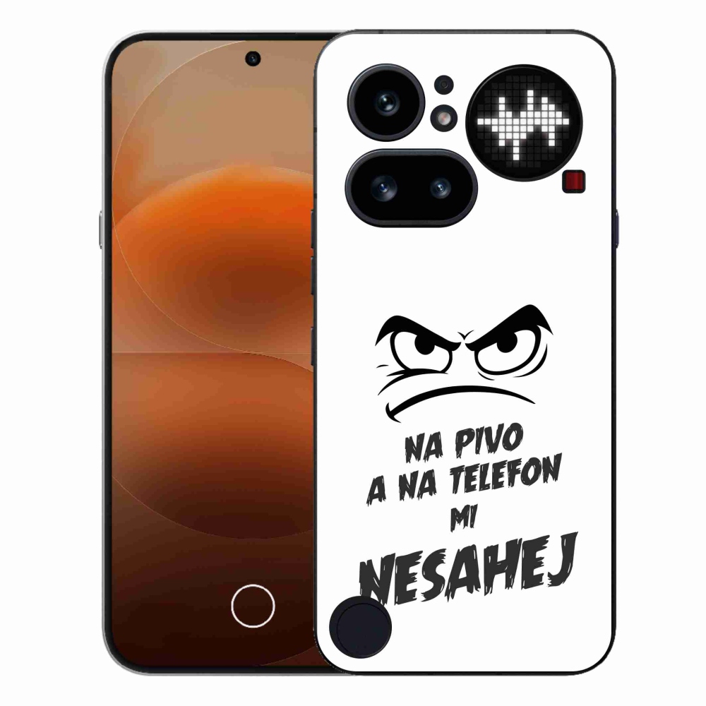 Gelový kryt mmCase na Nothing Phone (4a) - pivní motiv 2 bílé pozadí