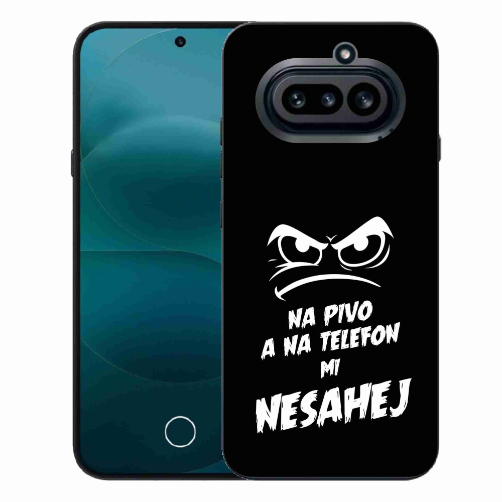 Gelový kryt mmCase na Nothing Phone (4a) - pivní motiv 2 černé pozadí
