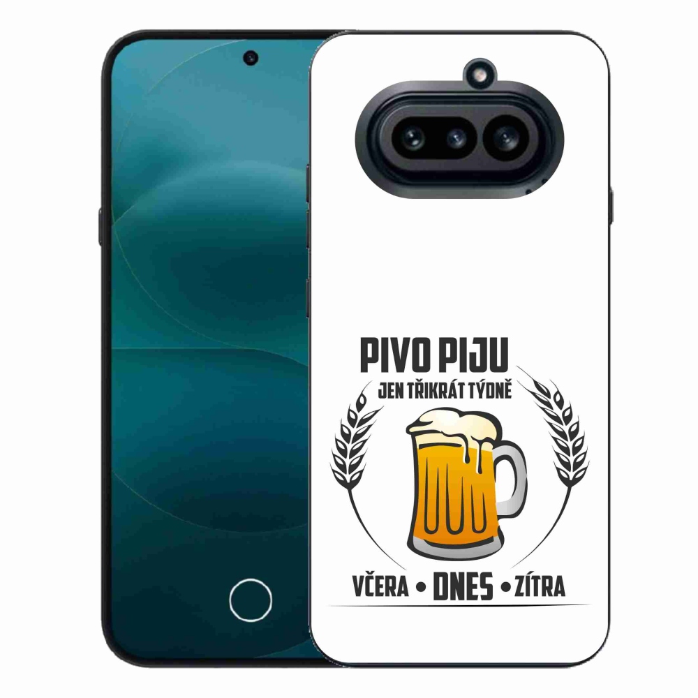 Gelový kryt mmCase na Nothing Phone (4a) - pivní motiv bílé pozadí