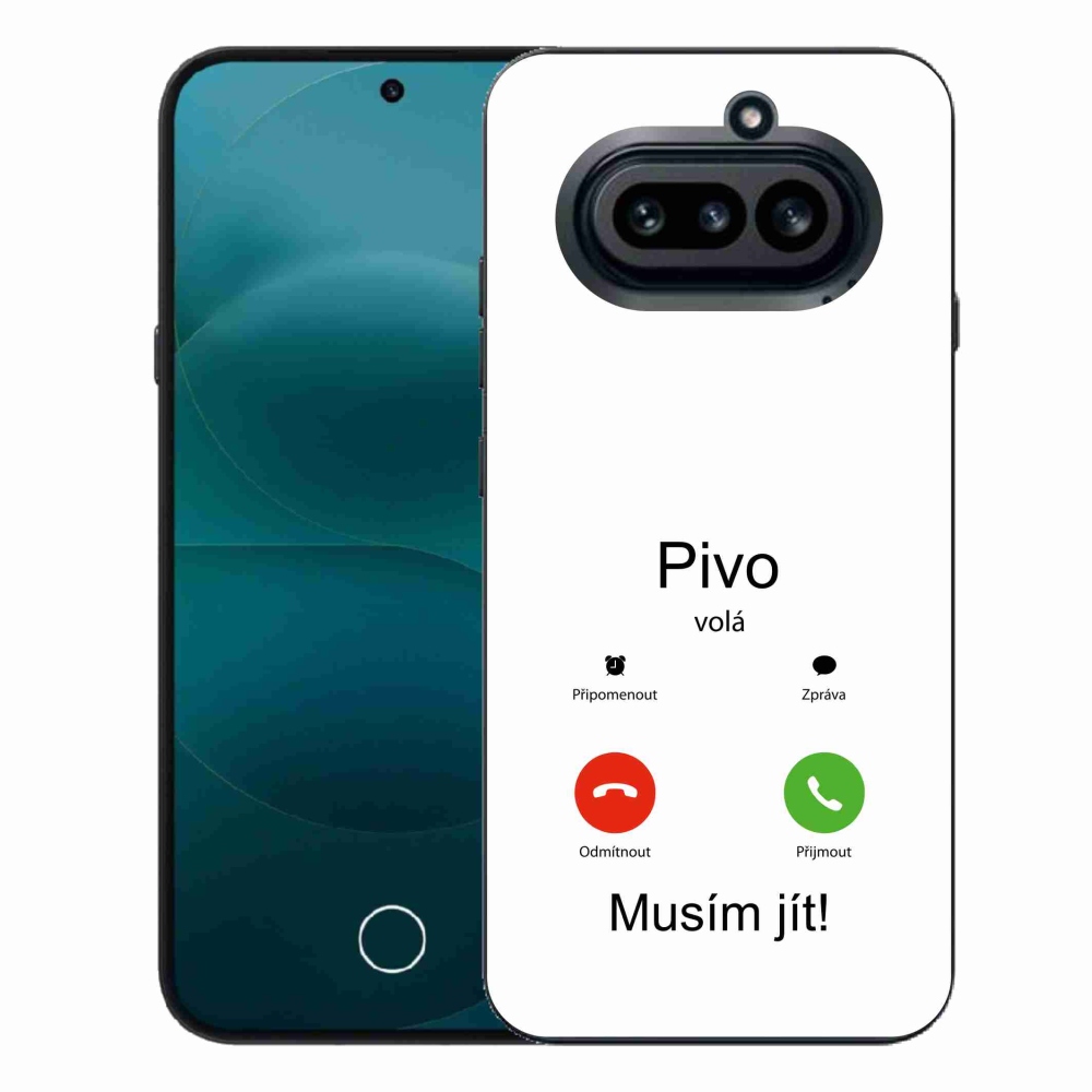 Gelový kryt mmCase na Nothing Phone (4a) - pivo volá bílé pozadí