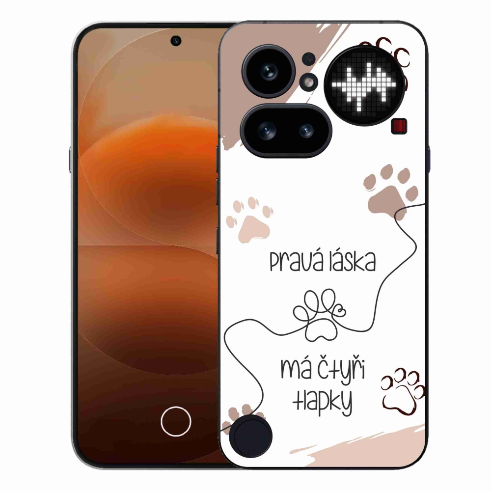 Gelový kryt mmCase na Nothing Phone (4a) - psí motiv 1 bílé pozadí